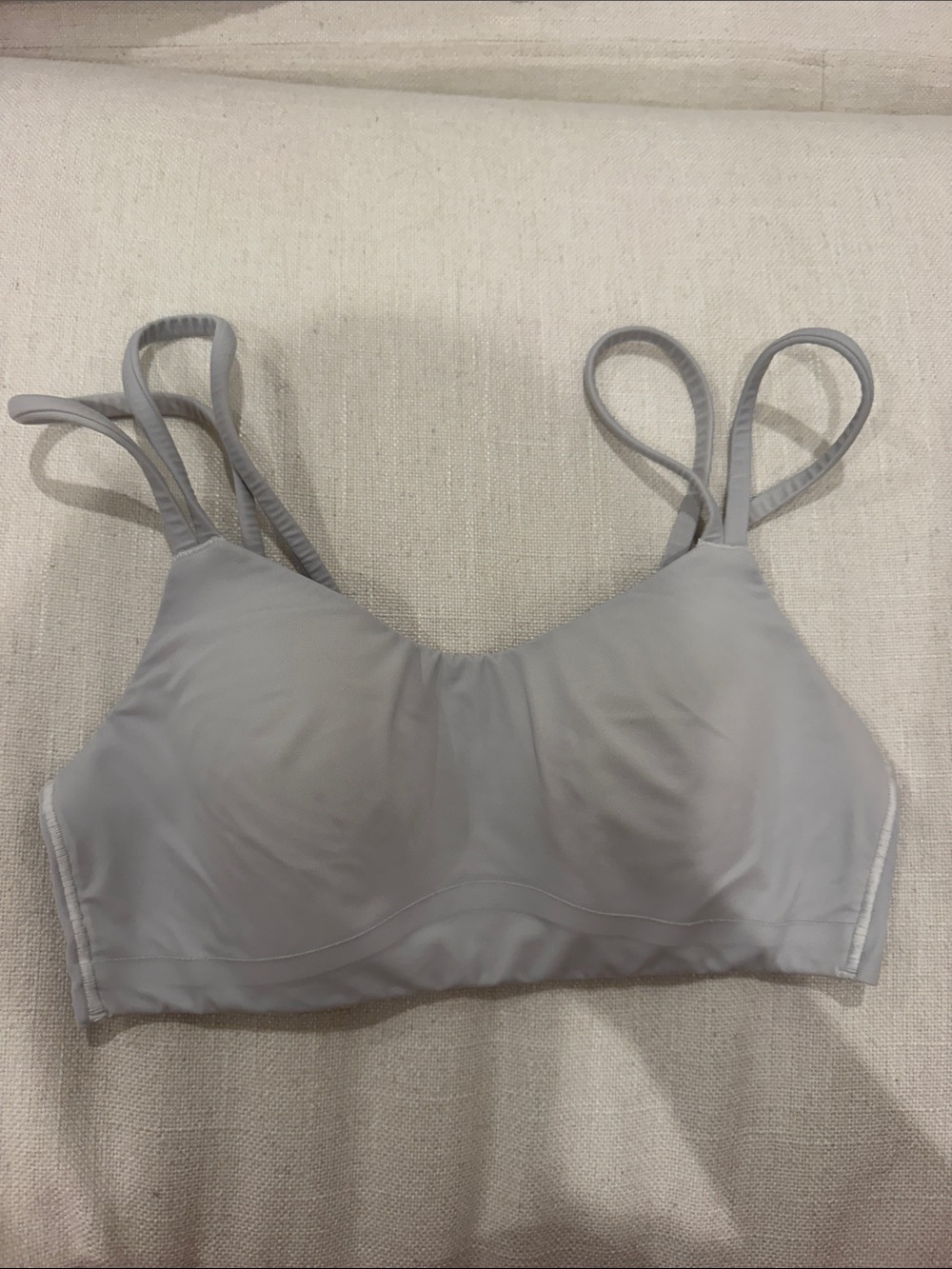 lululemon athletica Light Gray Double-Strap Seamless Bralette